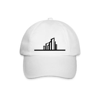 Stadt Vektor Geschenkidee - Baseballkappe - Weiß/Weiß - Vorne