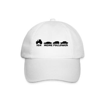 Ich, meine Follower Traktor Autos Landwirt Bauer - Baseballkappe - Weiß/Weiß - Vorne