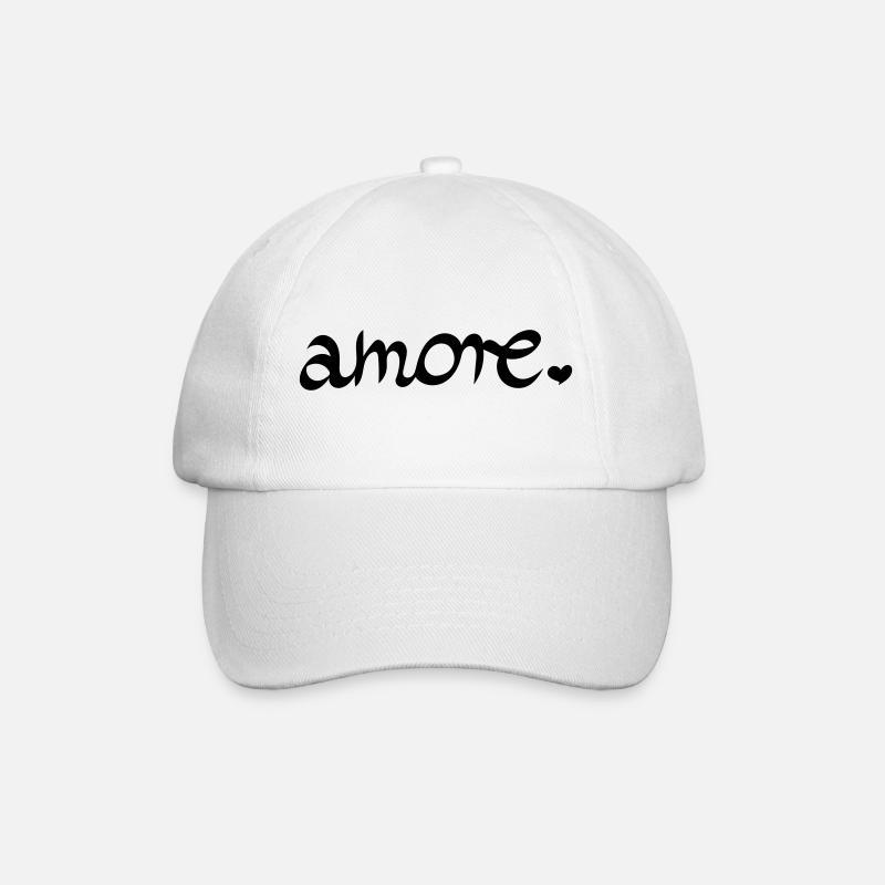 Amore Liebe - Baseballkappe - Weiß/Weiß