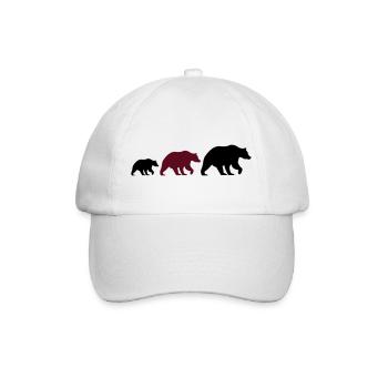 Bear Family - Baseball Cap - white/white - Front