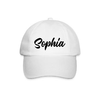 Nom de Sophia - Casquette classique - blanc/blanc - Devant