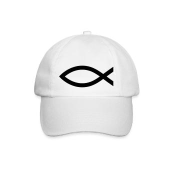 Fish (Christianity) - Baseball Cap - white/white - Front