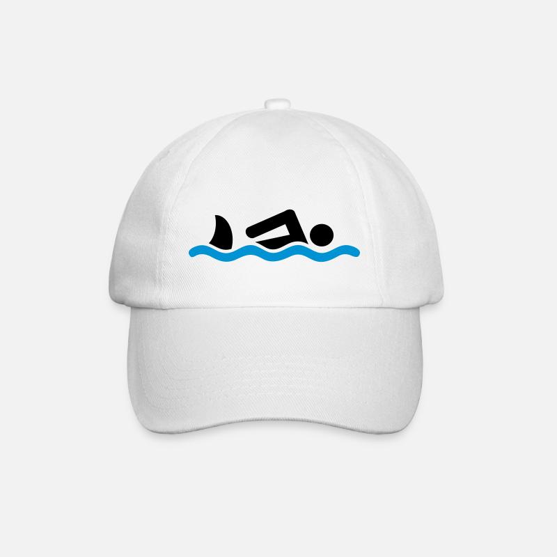 schwimmen - Baseballkappe - Weiß/Weiß