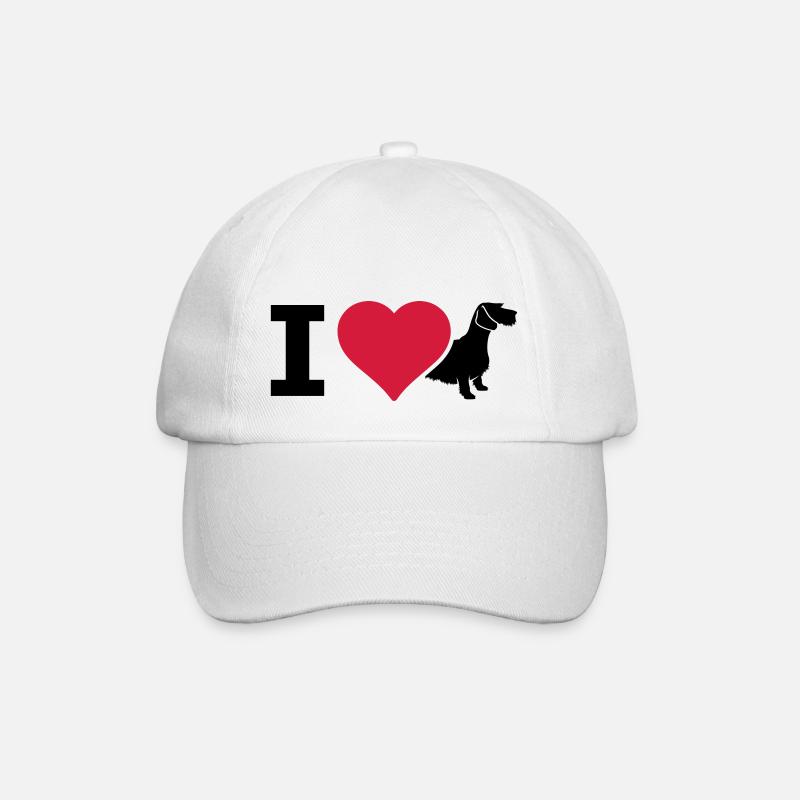 IL Dackel Rauhaardackel - Baseballkappe - Weiß/Weiß