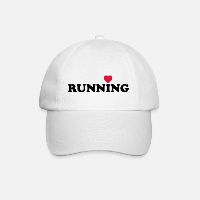 Love running - Baseball Cap - white/white