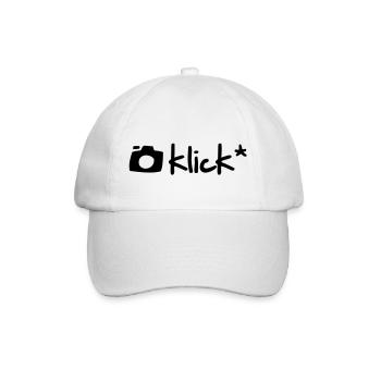 CLIQUEZ - T-shirt pour les photographes - Casquette classique - blanc/blanc - Devant