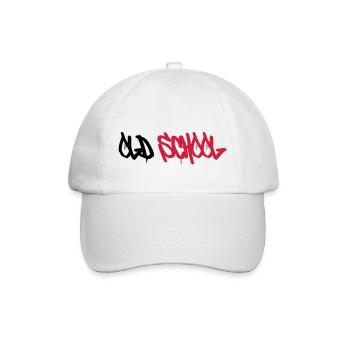Old School ! - Baseball Cap - white/white - Front