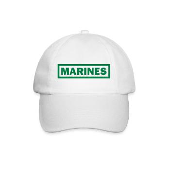 marines_vec_1en - Baseballkappe - Weiß/Weiß - Vorne