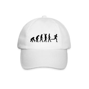 Evolution running - Baseball Cap - white/white - Front