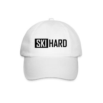 ski hard - Baseball Cap - white/white - Front