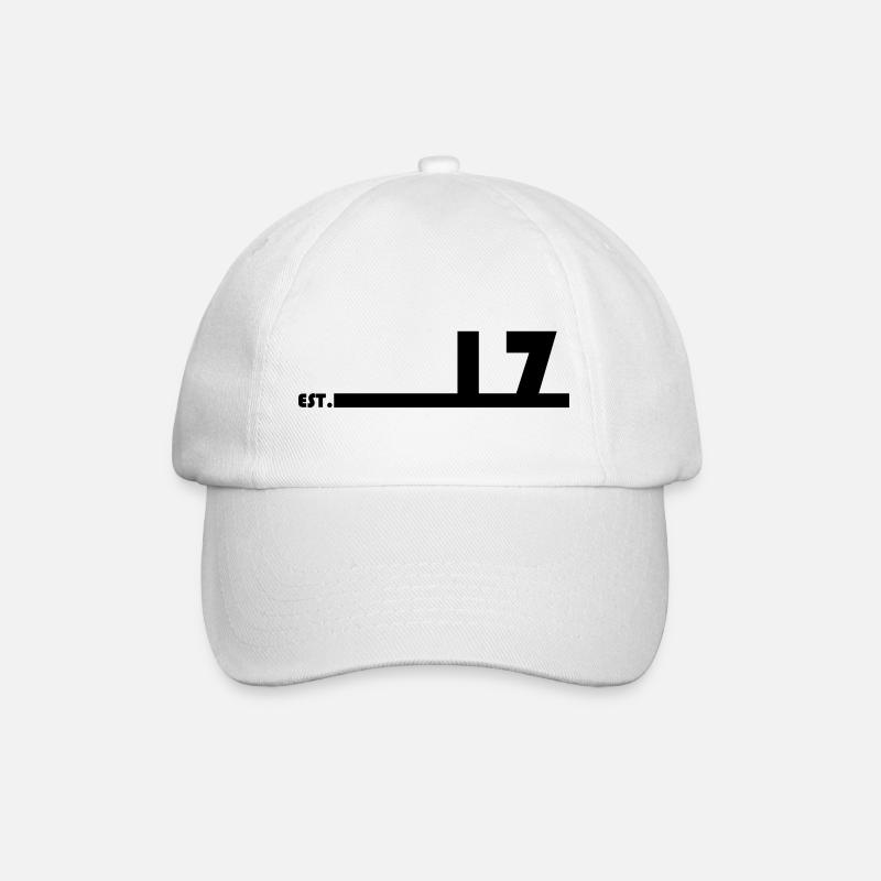 17_Black_Bauhaus93 - Baseballkappe - Weiß/Weiß