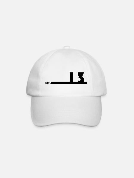 13_Black_Bauhaus93 - Baseballkappe - Weiß/Weiß