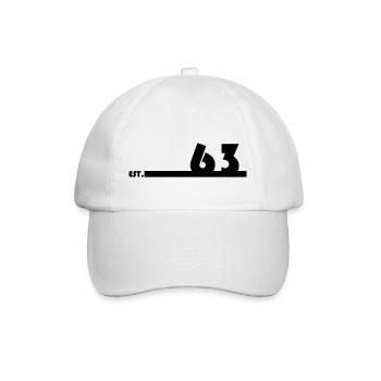 63_Black - Baseballkappe - Weiß/Weiß - Vorne