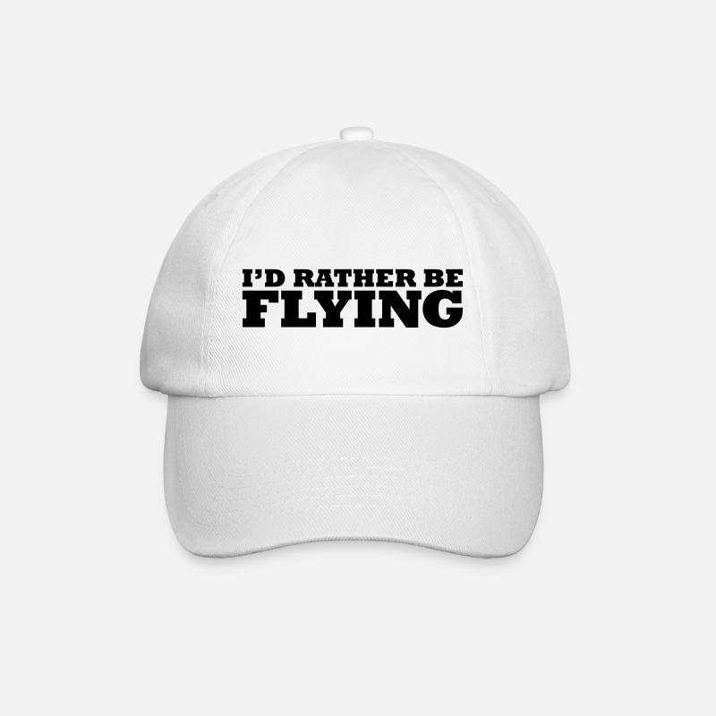 I'd rather be flying - Baseballkappe - Weiß/Weiß
