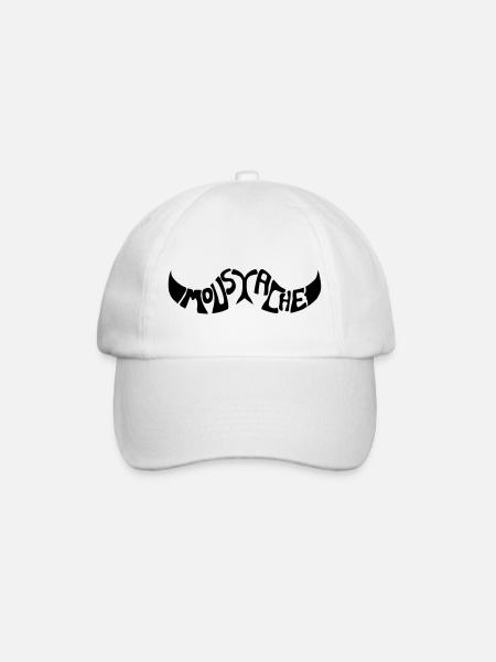 Moustache - Casquette classique - blanc/blanc