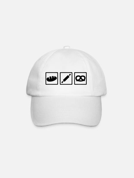 Bakker - Baseballcap - wit/wit