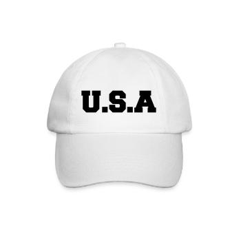 usa - Baseballkappe - Weiß/Weiß - Vorne