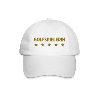 Golf Golfspieler Golfspielerin Green Club Sport - Baseballkappe - Weiß/Weiß - Vorne