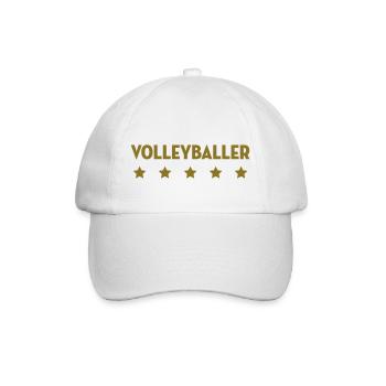 Volleyball / Volleyballspieler / Volleyballer - Baseballkappe - Weiß/Weiß - Vorne