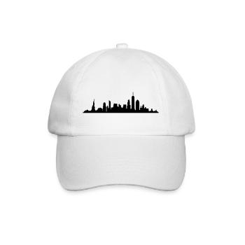 Skyline New York - Baseballkappe - Weiß/Weiß - Vorne
