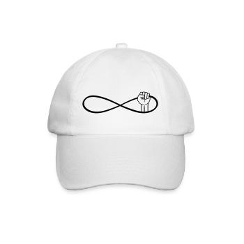 rébellion infinie émeute protestation poing main ha - Casquette classique - blanc/blanc - Devant