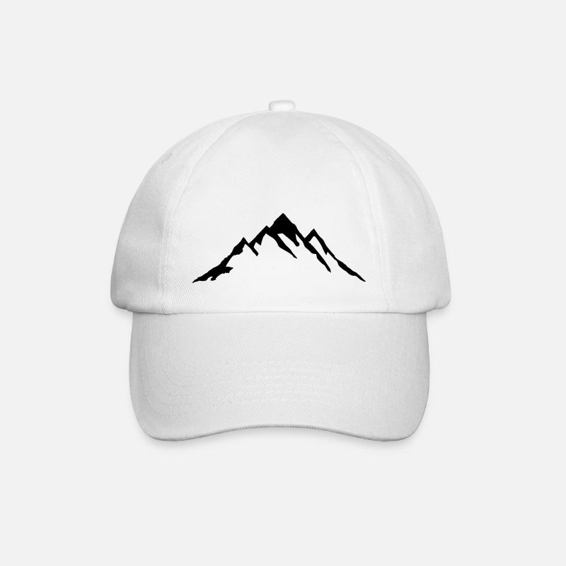 Mountain, Mountains - Baseball Cap - white/white
