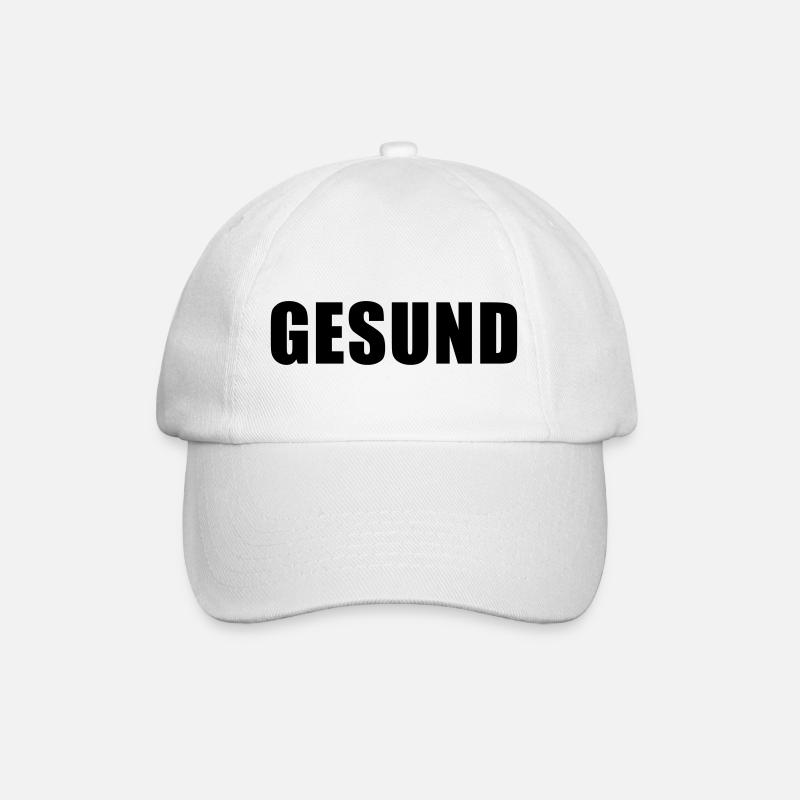 gesund - Baseballkappe - Weiß/Weiß