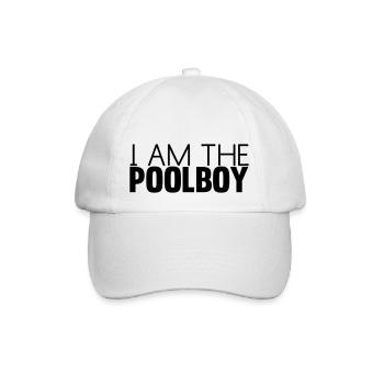 I am the poolbo - Baseball Cap - white/white - Front