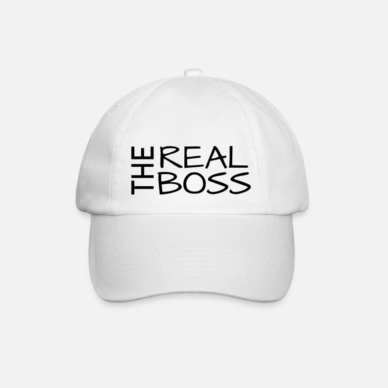 the real boss - Baseballkappe - Weiß/Weiß