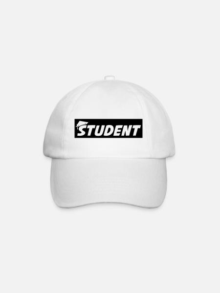 student - Baseballkappe - Weiß/Weiß