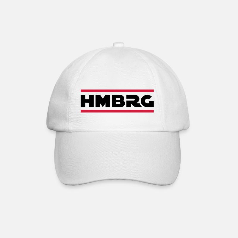 Hamburg - Baseballkappe - Weiß/Weiß