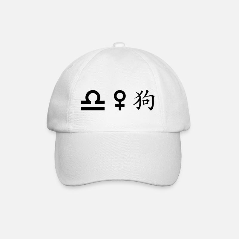 Libra Venus Dog - Baseball Cap - white/white