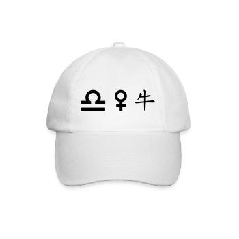 Libra Venus Ox - Baseball Cap - white/white - Front
