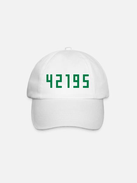 Marathon 42195 meters - Baseball Cap - white/white