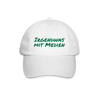 Something with media - Baseball Cap - white/white - Front
