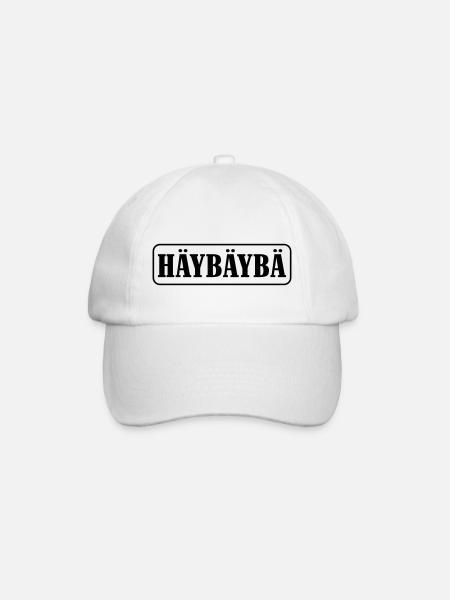 Hey Baby schwarz-weiss - Baseballkappe - Weiß/Weiß