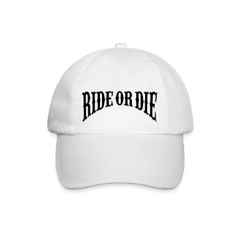 Ride or Die - Bow - Baseballkappe - Weiß/Weiß - Vorne