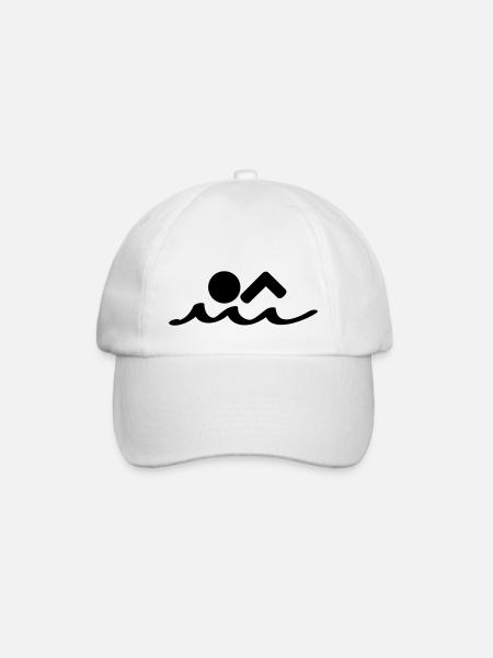schwimmer - Baseballkappe - Weiß/Weiß