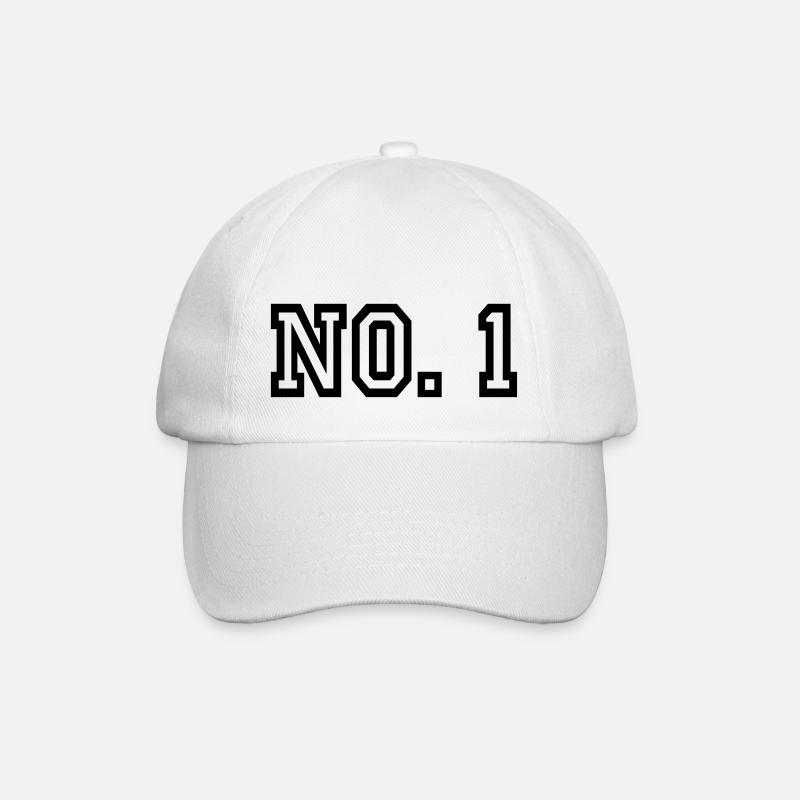 No. 1 - Baseballkappe - Weiß/Weiß