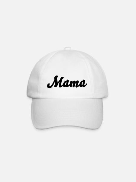 Mama - Baseballkappe - Weiß/Weiß