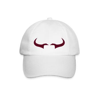 Bull Horns 02 - red - Baseballkappe - Weiß/Weiß - Vorne