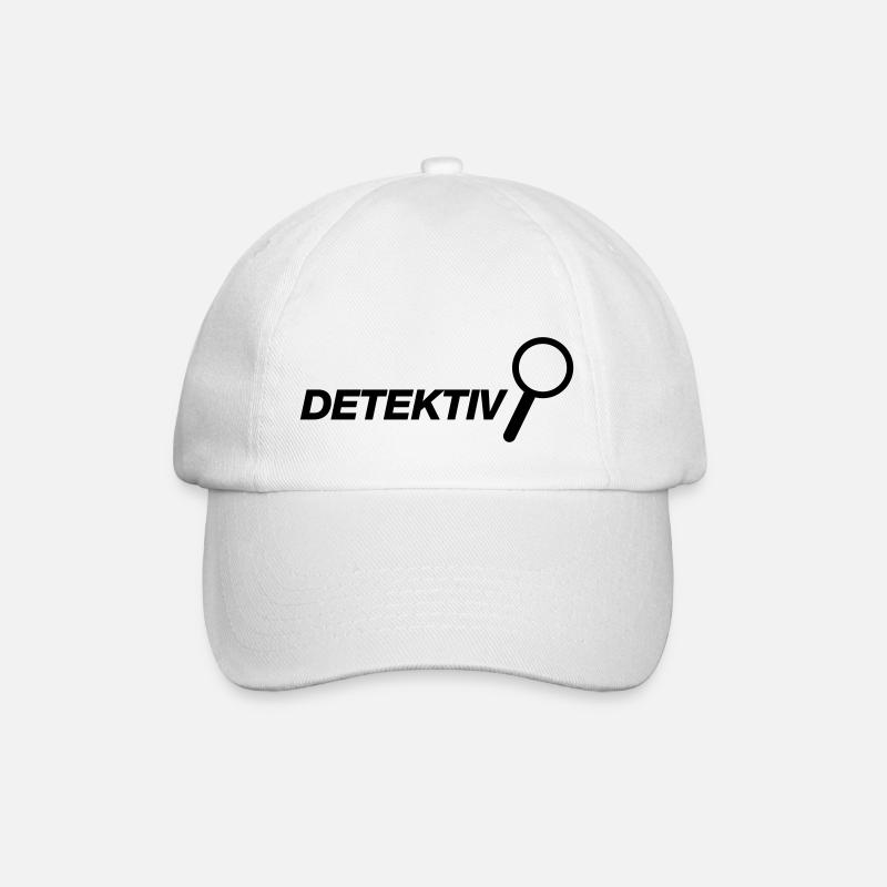 Detektiv - Baseballkappe - Weiß/Weiß