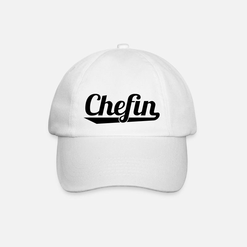 Chefin - Baseballkappe - Weiß/Weiß