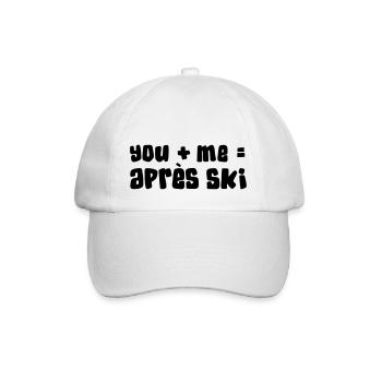 You + Me = Apres Ski - Baseballkappe - Weiß/Weiß - Vorne