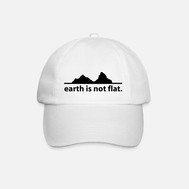 earth is not flat. - Baseballkappe - Weiß/Weiß