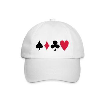 poker - Baseballkappe - Weiß/Weiß - Vorne