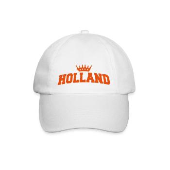 holland met kroon - Baseball Cap - white/white - Front