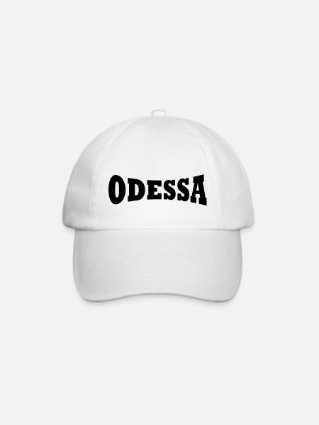 Odessa lettering - Baseball Cap - white/white