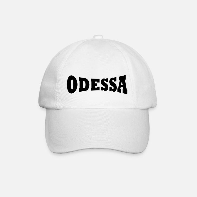 Odessa lettering - Baseball Cap - white/white
