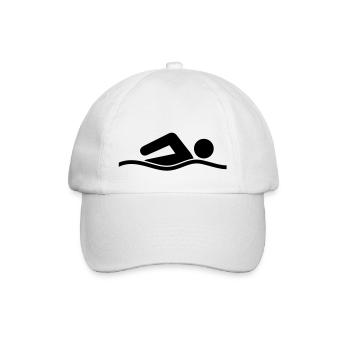 swimming__f1 - Baseballkappe - Weiß/Weiß - Vorne